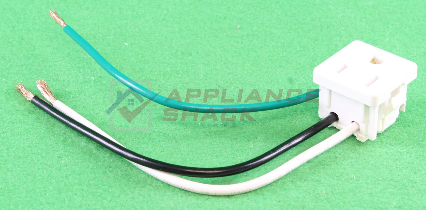 RECEPTACLE 110-130VAC 3-WIRE 6" WH (AS-0073976/318146825HB)