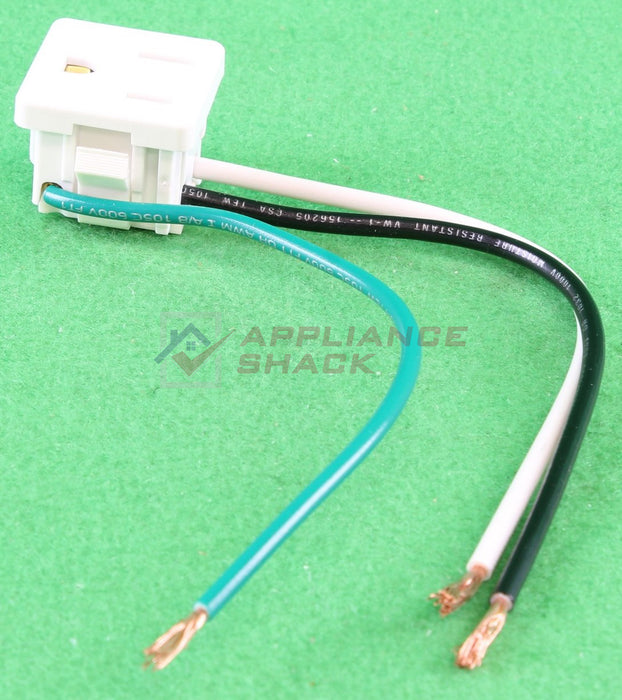 RECEPTACLE 110-130VAC 3-WIRE 6" WH (AS-0073976/318146825HB)
