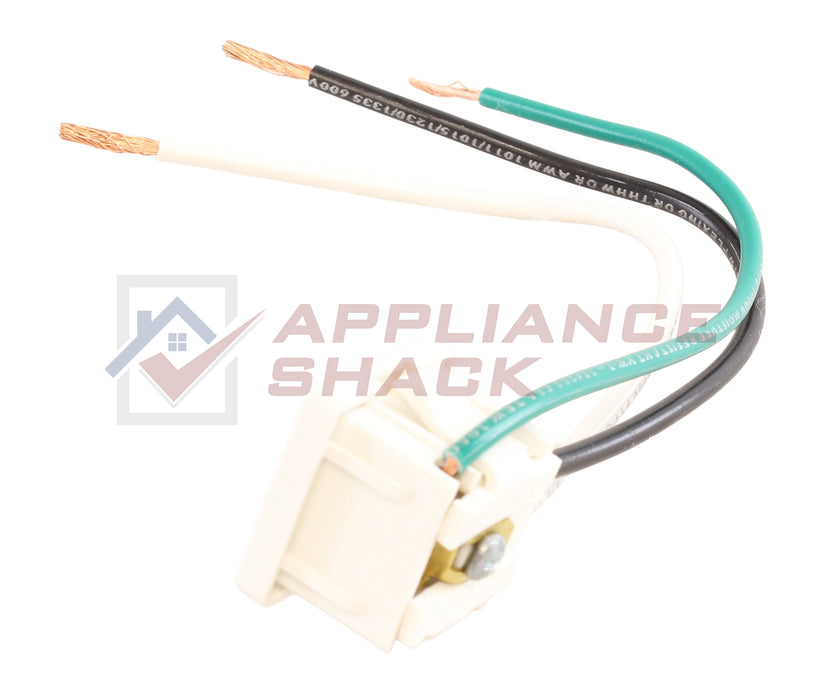 RECEPTACLE 110-130VAC 3-WIRE 6" WH (AS-0073976/318146825HB)