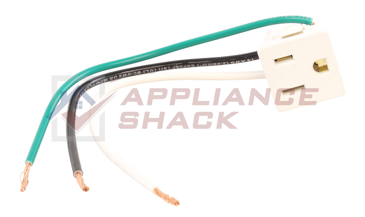 RECEPTACLE 110-130VAC 3-WIRE 6" WH (AS-0073976/318146825HB)