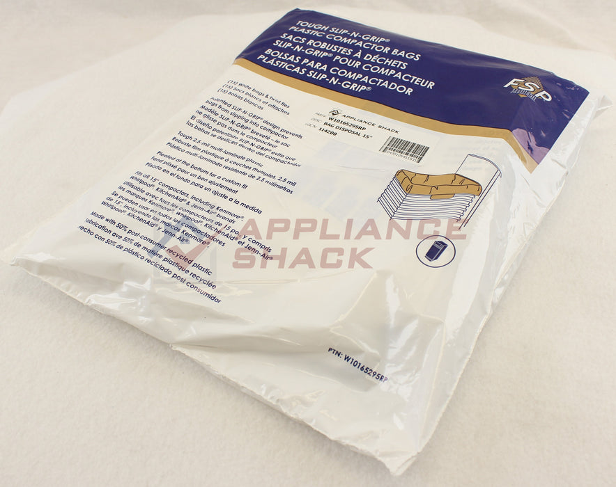 BAG DISPOSAL 15" 15-PCE PLASTIC COM (AS-0045193/W10165295RP)