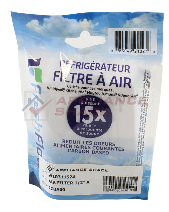 AIR FILTER 1/2" X 1-3/4" X 3" FRIDG (AS-0045618/W10311524)